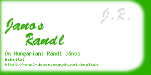 janos randl business card